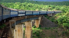 Richard Stupart via  - TAZARA Railway crossing a bridge near the Zambian-Zimbabwean border.