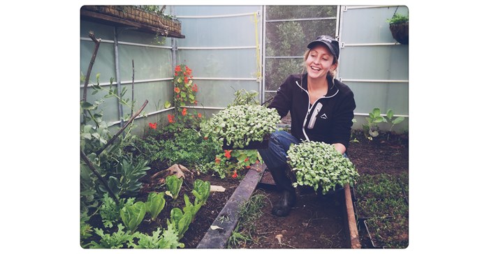 Partner and fellow farmer, Teresa Fischer