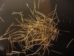 High-strength steel fibers like this are mixed into concrete to make it even stronger and tougher. Shih-Ho Chao,