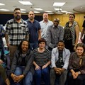 Left to right: Freda Raubenheimer, Molefi Thulo (head judge), Antoinette Johnson, Zwelakhe Tshabangu and Esté de Beer. Back, left to right: Sbu Sitole, Jacque Matthee, Marius van Rensburg, Paul de Klerk, Qingqile Mdlulwa, Susan Aukema and Deon Wiggett.