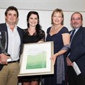 From left to right: JP van den Berg and his wife Linné; Sanette Thiart, Managing Director, Potato Certification Service, and Hennie van der Westhuizen, Business Manager Central, Bayer