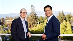 Apple CEO, Tim Cook and Deloitte CEO, Punit Renjen.