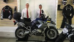 James and Berto of BikeBuyers with BMW GS 1200
