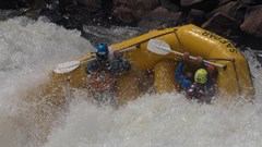 White waters of Zambezi put river rafters through their paces