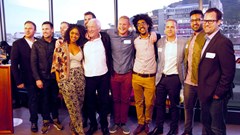 John Cooney, Rob Stokes and some of the Red & Yellow School's magic makers.