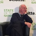 Clem Sunter chats to host, Bruce Whitfield at the Deloitte State of the Nation forum. Photo: Terry Levin