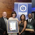 Robert Wright – regional after sales manager for the Volkswagen brand; Carla Wentzel – general manager: sales and marketing for the Volkswagen brand; Loshini Pillay – manager: national key accounts for the Volkswagen brand and Stanley Netshituka – manager: national special markets for the Volkswagen brand with SAVRALA awards.