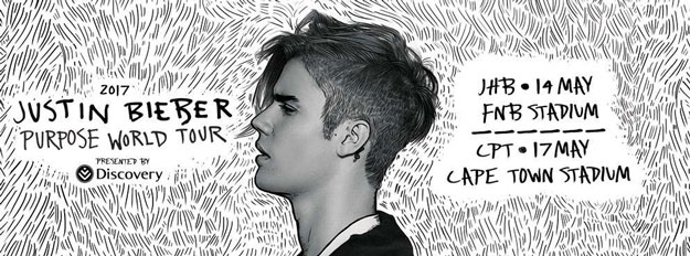 Justin Bieber South Africa tour dates announced