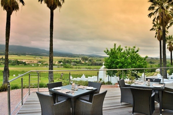 Patio deck of The Local Grill at Val du Charron.