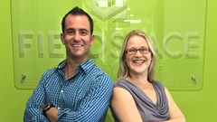 Deborah Aremband and Ricky Tomaselli, Fieldspace's marketing team