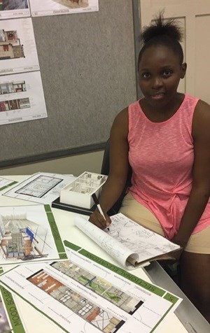 Akhona Thusi, a young designer from Durban University of Technology (DUT) is in the running to win in this year’s Furniture Design Competition.