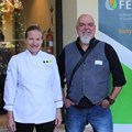 From left to right: Chef Jocelyn Myers-Adams (Executive Chef, Table Bay Hotel); Chef Pete Goffe-Wood (Celebrity Chef and Industry Consultant), Chef Carl van Rooyen (Executive Chef, Vineyard Hotel) and Chef Bertus Basson (Owner Overture Restaurant).