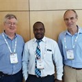 (L-R): Magnus von Knebel Doeberitz, Medical Director, Department of Applied Tumor Biology, Institute of Pathology,Heidelberg University Hospital; Elkanah Omenge Orang'o of Moi University, Nairobi; and Hermann Bussmann, Research Associate, Department of Immunology and Infectious Diseases, Harvard T.H. Chan School of Public Health.