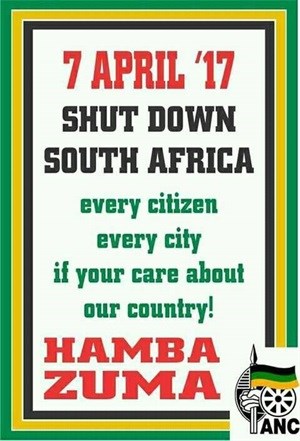 The image doing the rounds on social media calling for the national shut down on Friday - #StayAwayFriday