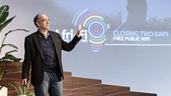 Tim Genders (South Africa) presenting Afri-Fi: Free Public Wi-Fi.