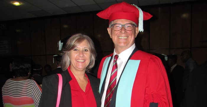 Rene Albasini from the SACSC and Professor Chris Cloete from the University of Pretoria.