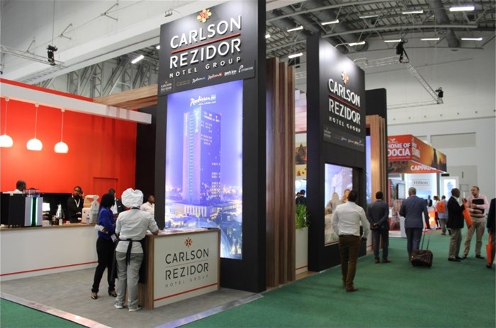 The Carlson Rezidor stand at World Travel Market Africa 2017