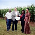 L-R: Paul Kapapula (Head of Sales Syngenta Zambia), Ernest Myburgh (Head of Syngenta Zambia), Anafrida Bwenge (Feed the Future Division Chief USAID Zambia), Ndekazi Olive Kaluwa (Private Sector Development Specialist USAID Zambia)