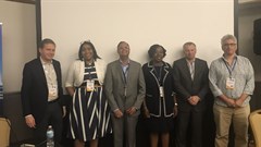 (L-R): Nic Rudnick, CEO, Liquid Telecoms; Uche Ofodile, Regional Head, Africa Express Wi-Fi, Facebook; Artur Mendes, CCO, Angola Cables; Funke Opeke, CEO, MainOne; Chris Wood, CEO, WIOCC and Chris George, Strategic Initiatives, Google, at the 2017 International Telecoms Week, held in Chicago, this past week.