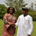 IITA Director General Nteranya Sanginga (right) welcomes the Nigerian Minister of Finance, the Hon. Kemi Adeosun (left) to IITA, Ibadan. Photo: O. Adebayo, IITA