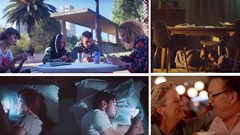 Screenshots from the ad.