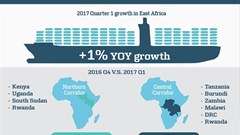 East Africa containerised trade volumes grow 1% Q1 2017