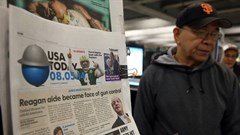 US newsstands are increasingly rare as readers turn to online platforms for information |