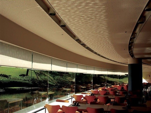 Dancing sunlight patterns reflected onto an interior ceiling from a wind-disturbed external water surface. Kevin Nute, CC BY-NC-ND