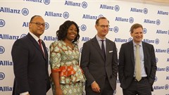 Andreas Berger, AGCS chief regions & markets officer; Delphine Traoré Maïdou, Allianz Africa COO; Oliver Bäte and Coenraad Vrolijk Allianz Africa CEO.
