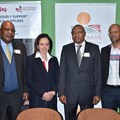 Isaac Motaung (Pick n Pay), Suzanne Ackerman-Berman (Pick n Pay), TP Nchocho (Land Bank) and Syndey Soundy (Land Bank)