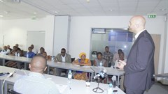 Tigo’s chief technical and information officer, Jerome Albou addresses senior editors from Tanzanian media during the workshop on Tigo’s network modernisation initiative. The workshop was conducted at Tigo Headquarters in Dar es Salaam. Credit: Tigo