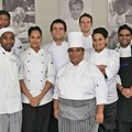 Judges with Candidate Chefs in Cape Town. From left to right: Capsicum Culinary Studio’s Julietta e Silva, Megan Angus (Woodview Wagyu & Angus Beef), Craig Cormack (Celebrity Chef), Marieta Human (Hospitality Consultant), and Chief Judge Heinz Brunner (Honorary President of the South African Chefs Association, past Vice-Chairman of the World Body of Chefs and team manager of the Culinary Olympics team)