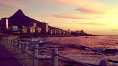 Sea Point promenade at sunset