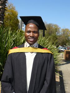 Lyceum alumni Edwin Mashabela pictured at the graduation
