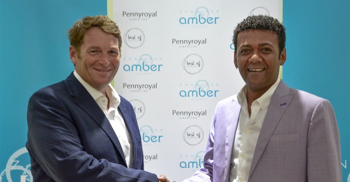 Dr Andrew Golding, Saleh Said at Zanzibar Amber Resort