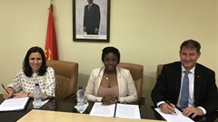 (L-R) Joana Filipe Simplício, legal consultant; Silvia Fernandes, head of department (Chefe de departamento in Portuguese), UTIP; Martin Bachmann, group head active management, Quantum Global Group.