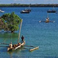 FredD via - Fishermen on their traditional boats near Shimoni (Kenya)