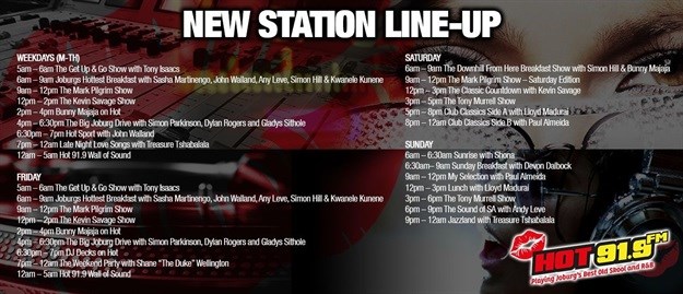 Hot 91.9 FM implements new lineup