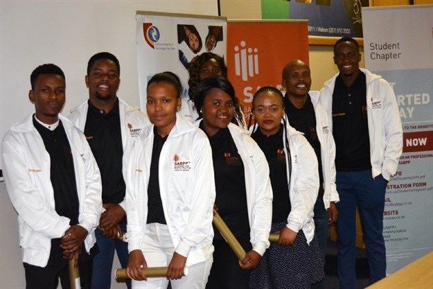 L-R: Zuko Hlanjwa: Vice Chairperson SABPP CUT, Neo Tlali, Kamohelo Molefe, Lindiwe Bosman, Fhatuwani Raliphaswa, Polo Sengoara, Sekoele Ramajoe: Chairperson SABPP CUT, and Mojalefa Alphonse.