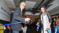 Bruno Witvoet, Unilever Africa president and Mechell Chetty, Unilever vice president for HR, Africa, at the opening of Unilever’s new Africa hub.
