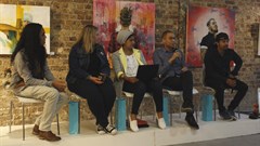 From left to right: Principle School of Hope, Jesrael Jacobs, Laura Collura, Yaseera Adonis, Ashley Visagie and Kurt Minnaar.