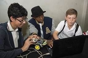 A 2016 winning team prepping their robot