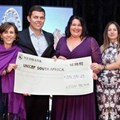 L-R: Carine Munting, UNICEF partnership manager; Leon Meyer, GM at The Westin; Marilize van Niekerk, executive secretary to the GM; Sandra Bisin, UNICEF chief of communication and partnerships; and Jeremy Harris, radio personality and event MC.
