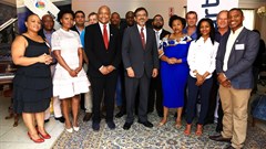 Minister Ebrahim Patel with participants of the Massmart Supplier Development programme.