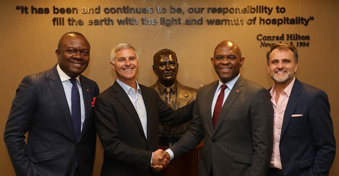 Tony Elumelu and Chris Nassetta at signing. (Image Supplied)