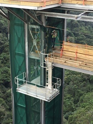 Viewing elevator down Graskop Gorge a first for Africa