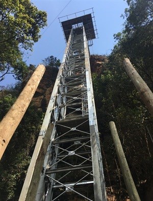 Viewing elevator down Graskop Gorge a first for Africa