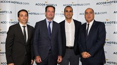 Reda Faceh (Vice President, Development Northern and Western Africa, AccorHotels), Olivier Granet (Managing Director and Chief Operating Officer, AccorHotels Middle East and Africa), Ali Salhab (Shareholder, Noral), Hassan Salhab (Shareholder, Noral)