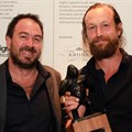 Gregor Jenkin, winner of the Icon Award and winemaker, Rudiger Gretschel. Image credit: Kerry Red.