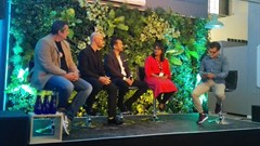 Speakers on panel (from left to right): Brett StClair, Dave Duarte, Jorn Lyseggen, Reona Bassudeo and moderator, John Sanei.